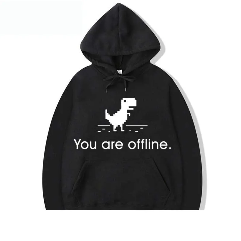 Men's Winter Fashion Casual Dinosaur Printed Cotton O-Neck Sweatshirt