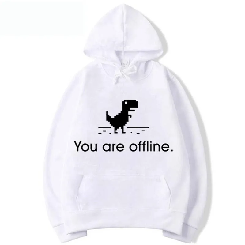 Men's Winter Fashion Casual Dinosaur Printed Cotton O-Neck Sweatshirt