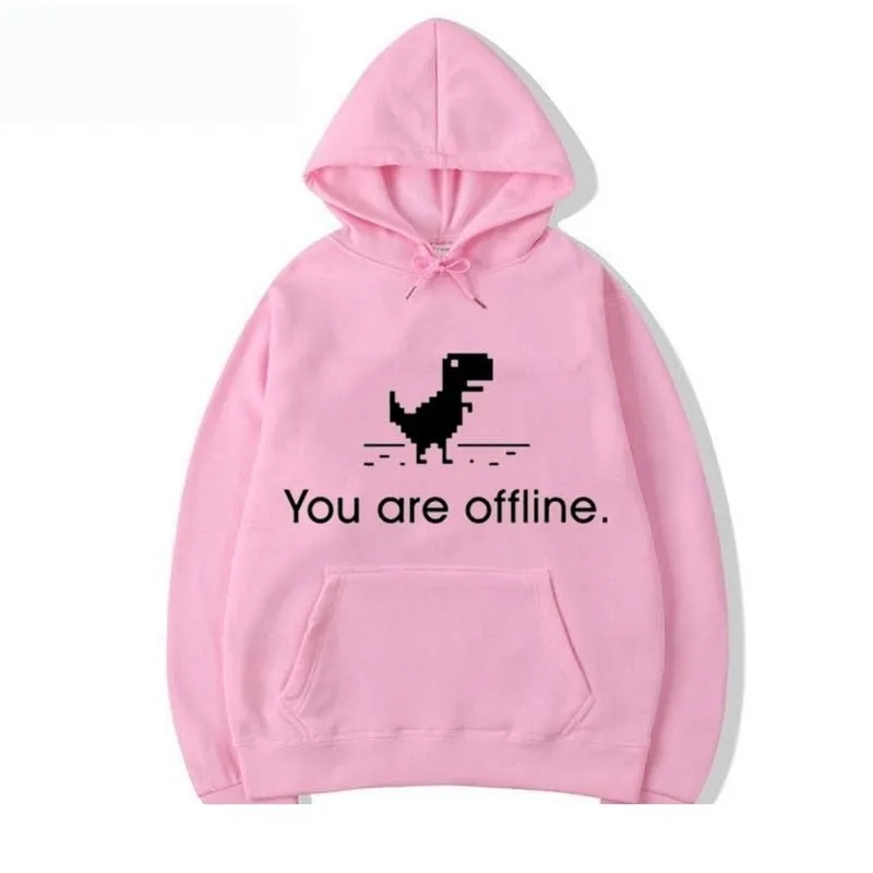 Men's Winter Fashion Casual Dinosaur Printed Cotton O-Neck Sweatshirt