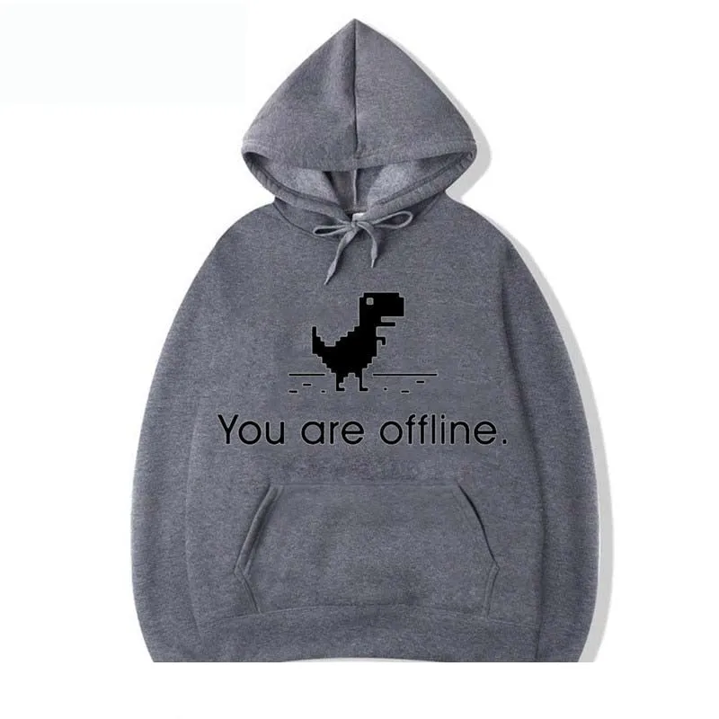 Men's Winter Fashion Casual Dinosaur Printed Cotton O-Neck Sweatshirt