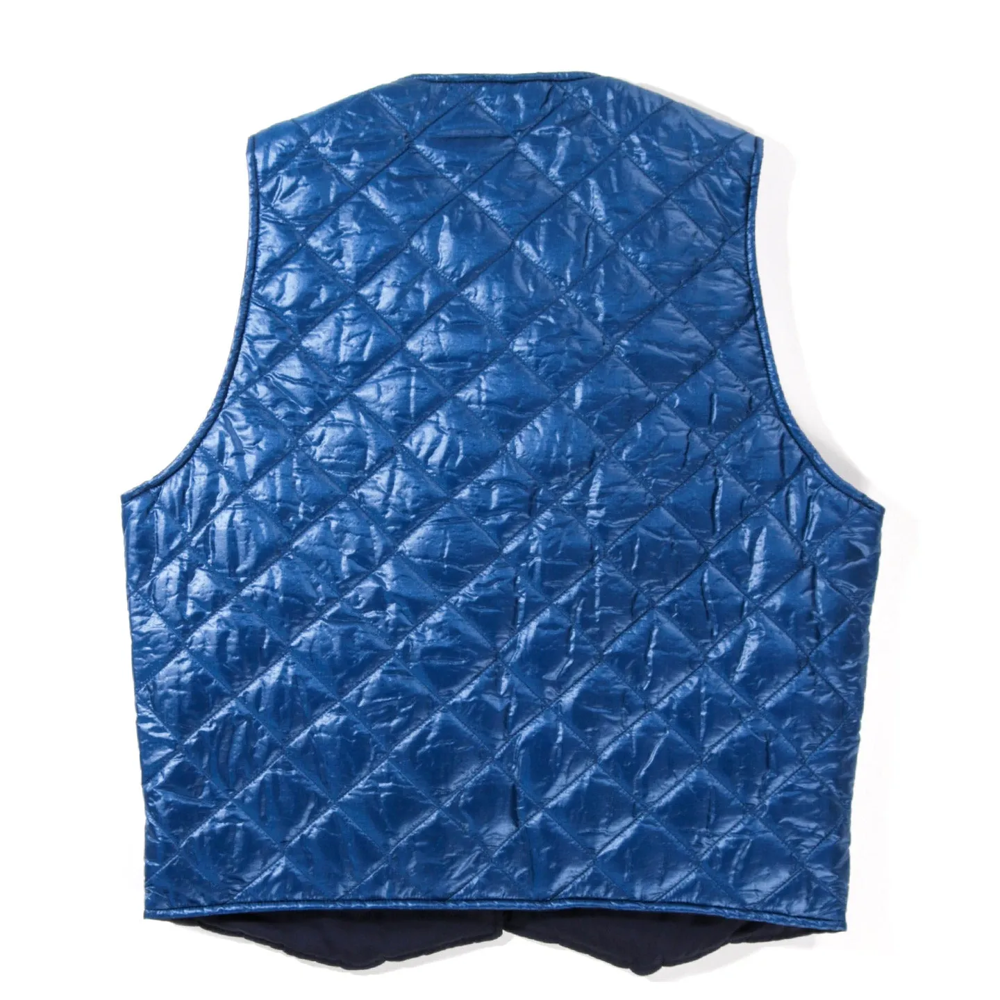 MONITALY QUILTED CINCHO VEST ZIGZAG NAVY