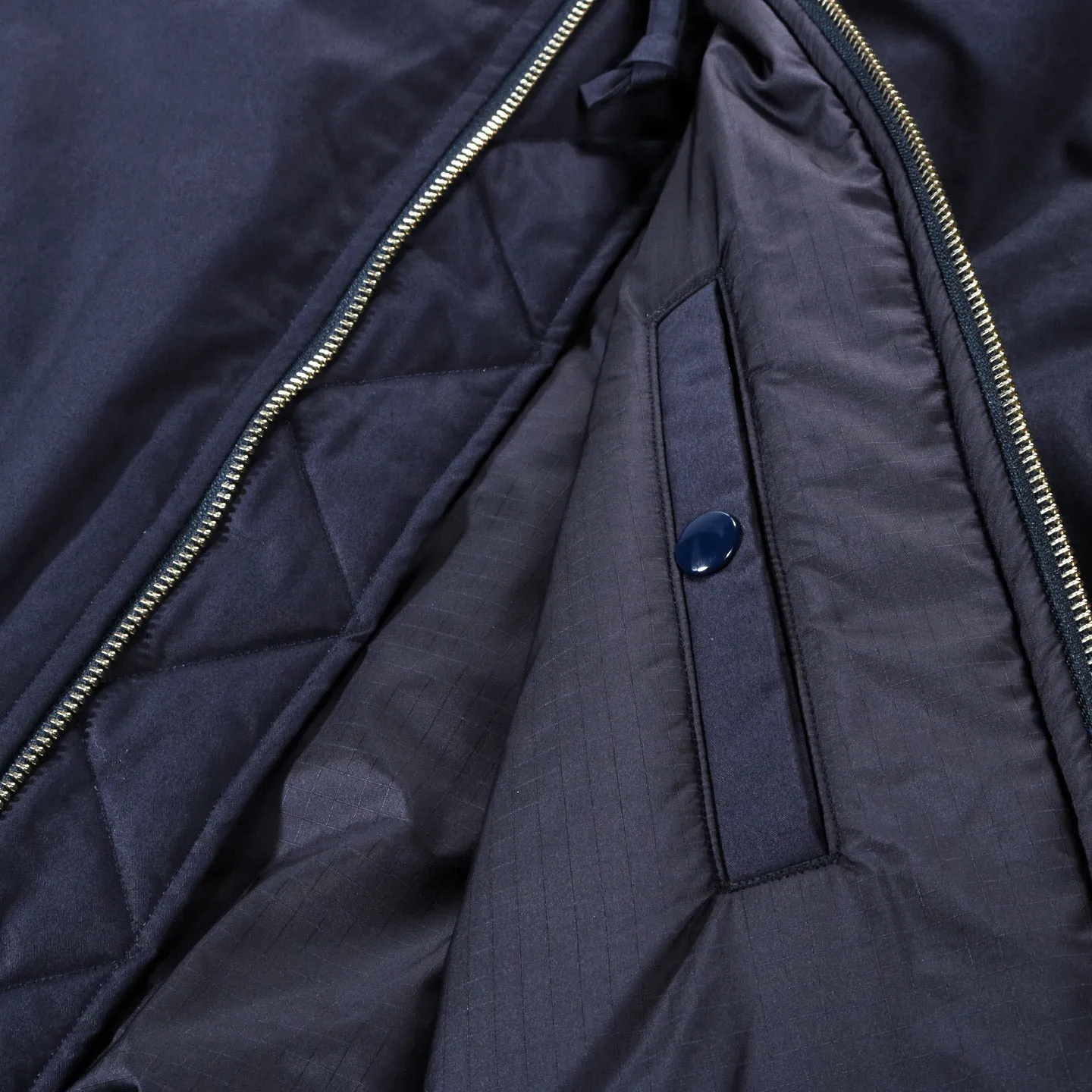 NANAMICA INSULATION VARSITY JACKET NAVY