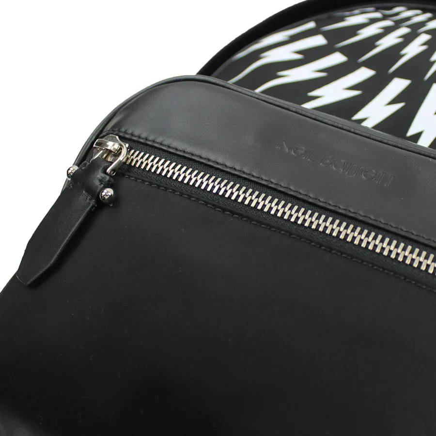 Neil Barrett - Lightning Bolt Nylon Backpack in Black & White