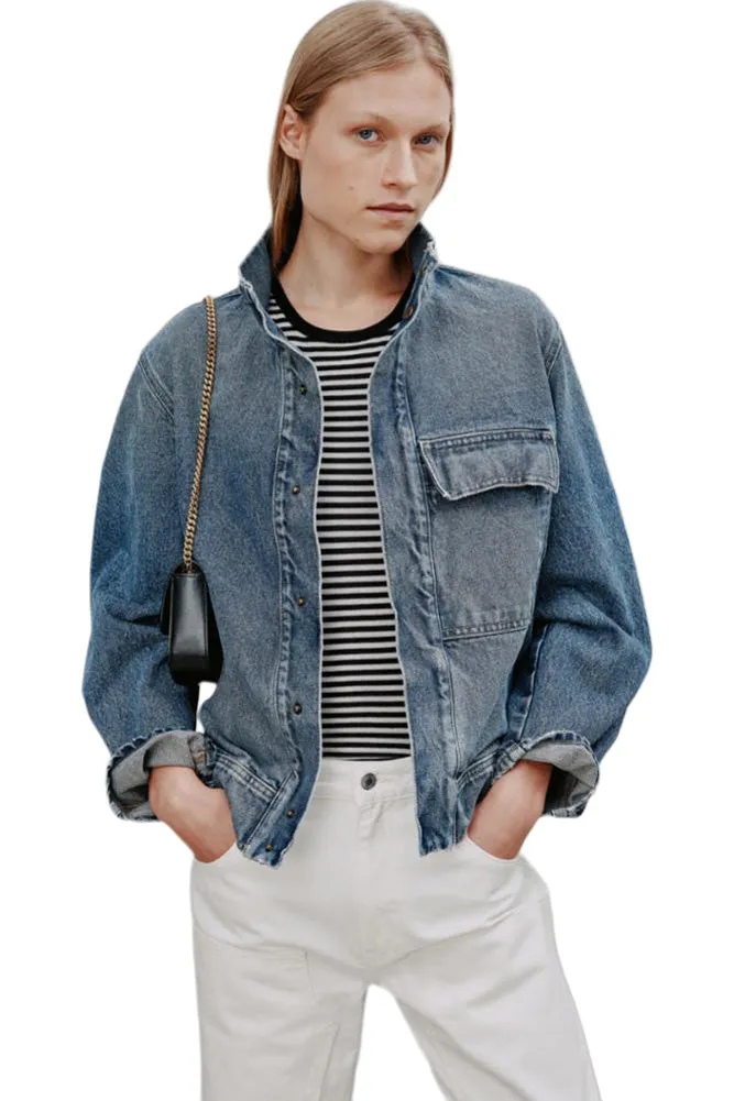 Nili Lotan Marilou Denim Jacket in Ocean Wash