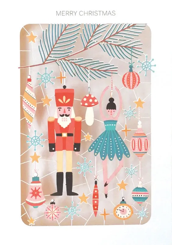 Nutcracker Laser Cut Christmas Card