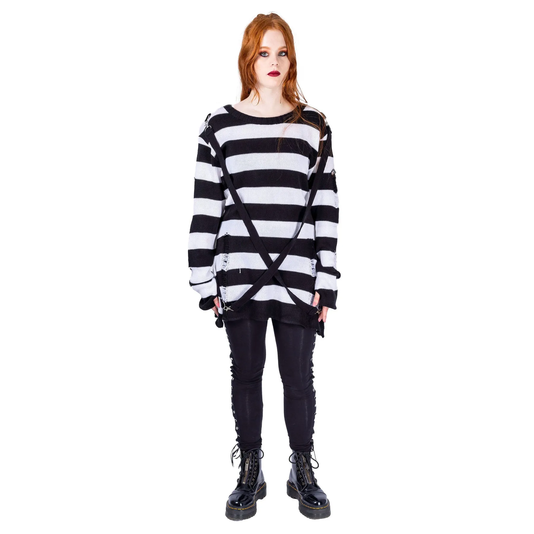 ORIANA JUMPER - BLACK/WHITE