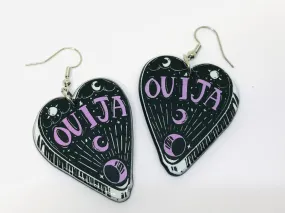 Ouija Halloween Acrylic Earrings Tarot Card