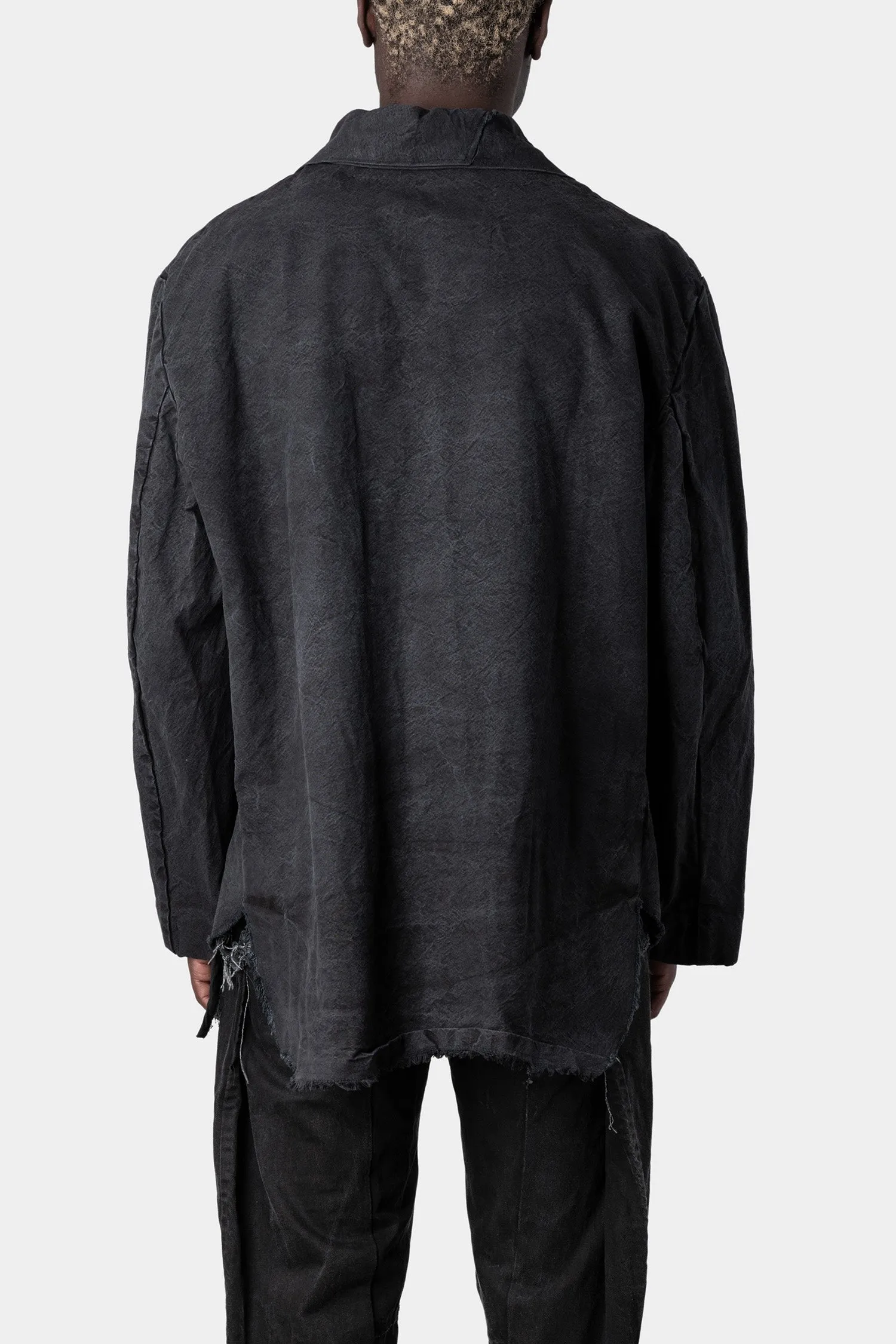 Patched cotton jacket, Black