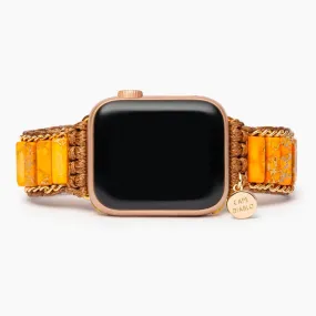 Peachy Imperial Jasper Apple Watch Strap