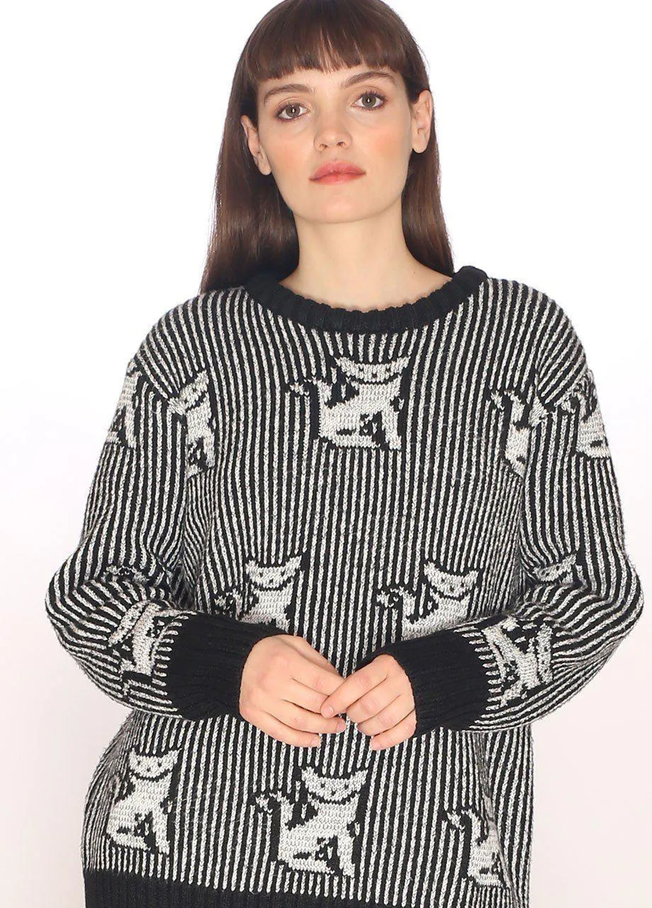 Pepaloves Cats Sweater in Black