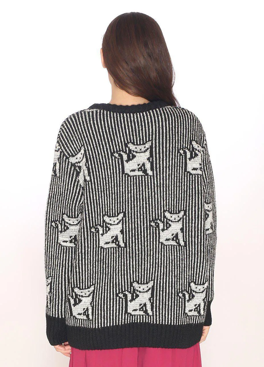 Pepaloves Cats Sweater in Black