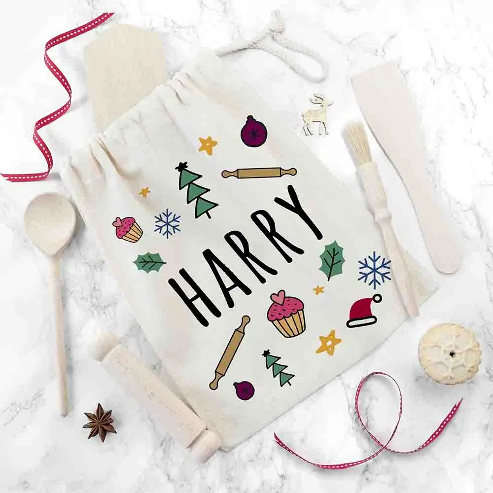 Personalised Kids Festive Baking Set