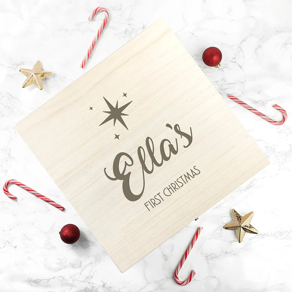 Personalised Minimalist Engraved Christmas Box