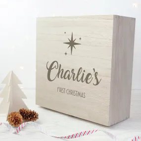 Personalised Minimalist Engraved Christmas Box