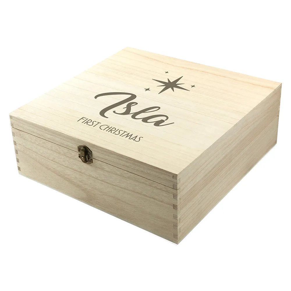 Personalised Minimalist Engraved Christmas Box