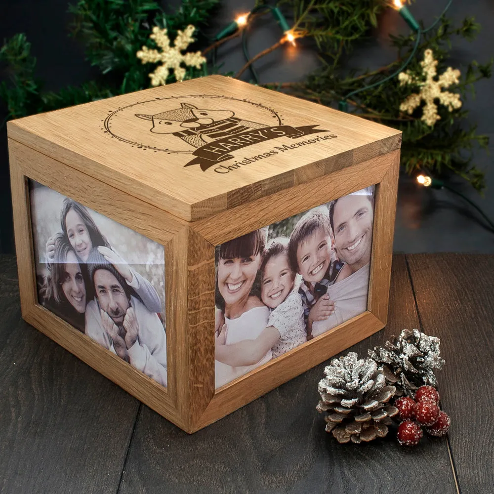 Personalised Woodland Chipmunk Christmas Memory Box