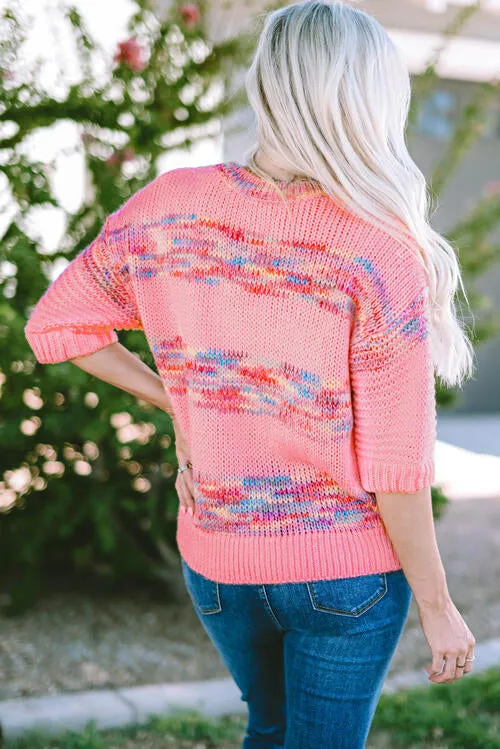 Pink Perfection Half Sleeve Sweater