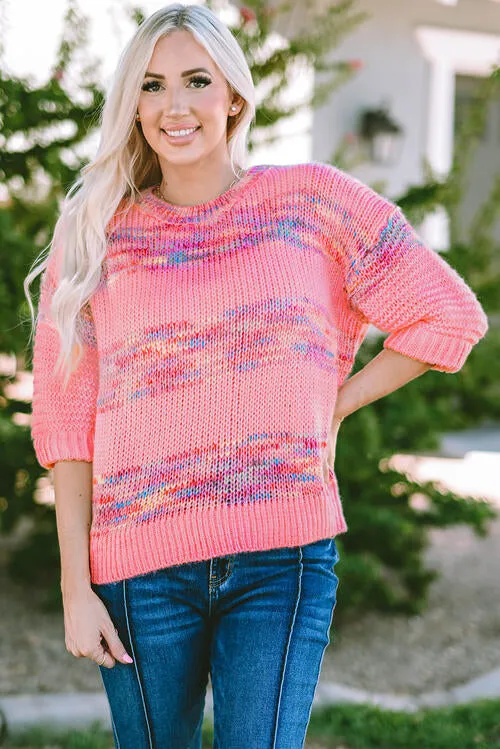 Pink Perfection Half Sleeve Sweater