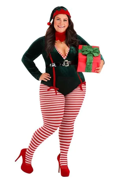 Plus Size Women's Sexy Santa Elf Costume | Sexy Christmas Costumes