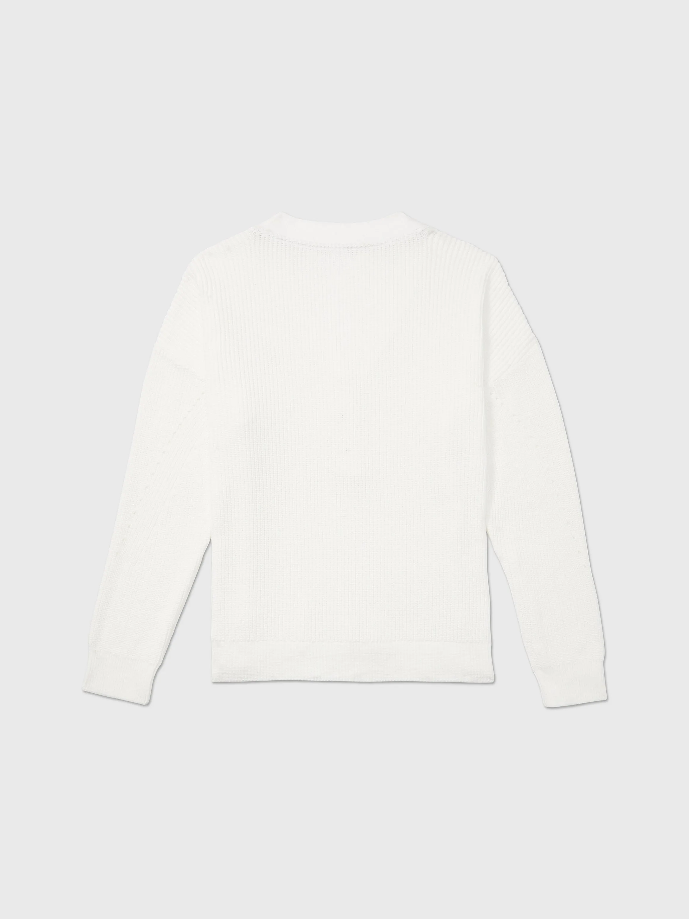 Pointelle Henley Sweater (Womens) - Milky Way