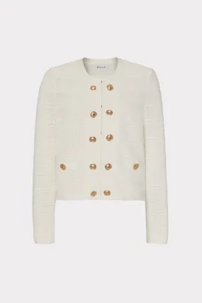 Pointelle Textured Knit Jacket