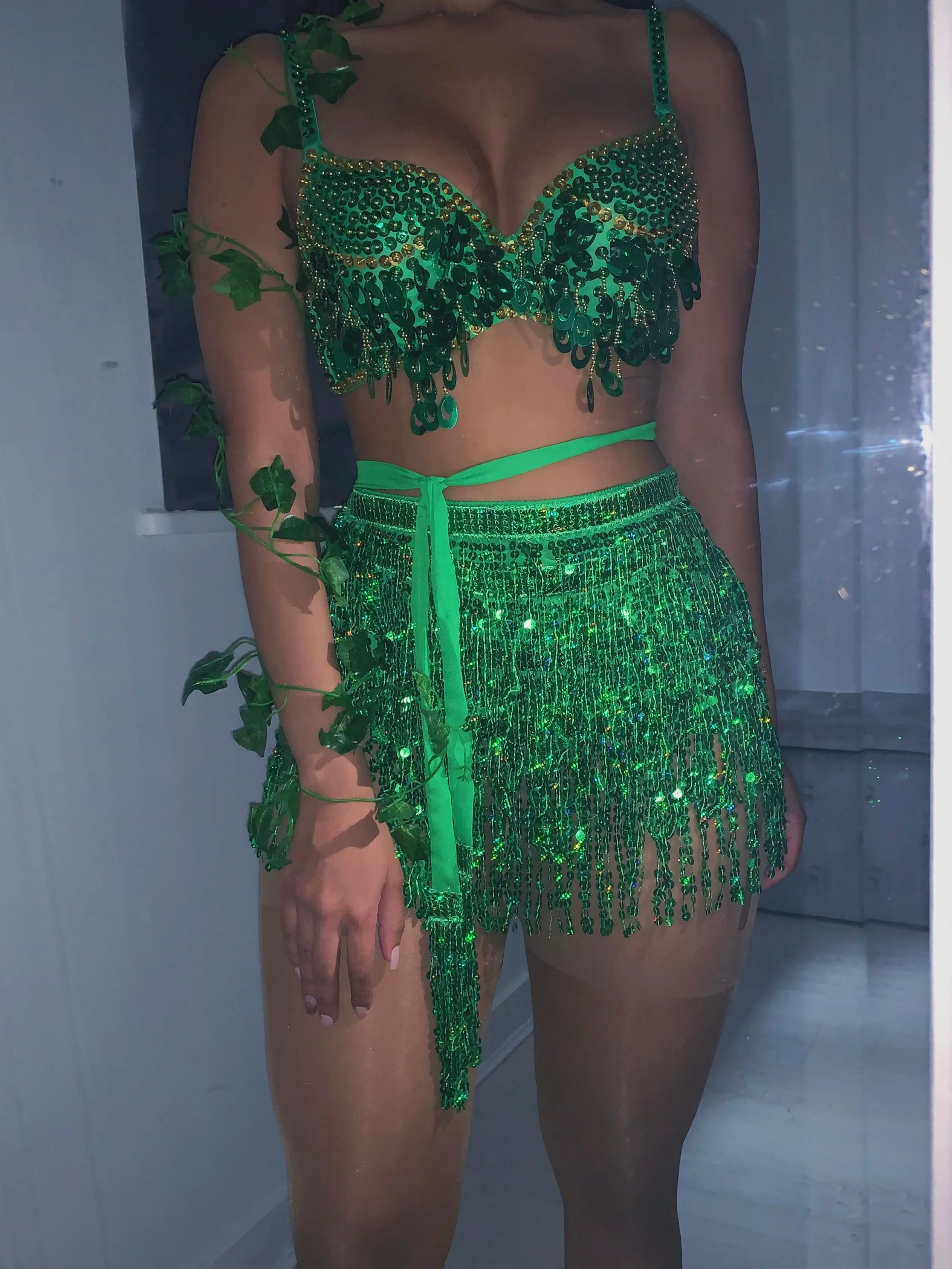 Poison Ivy Inspired Bralette Set