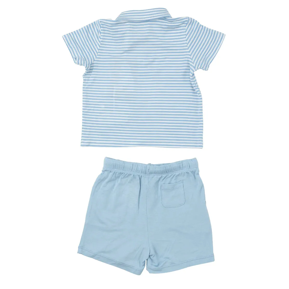 Polo Shirt & Short Set Golf / Blue Stripe