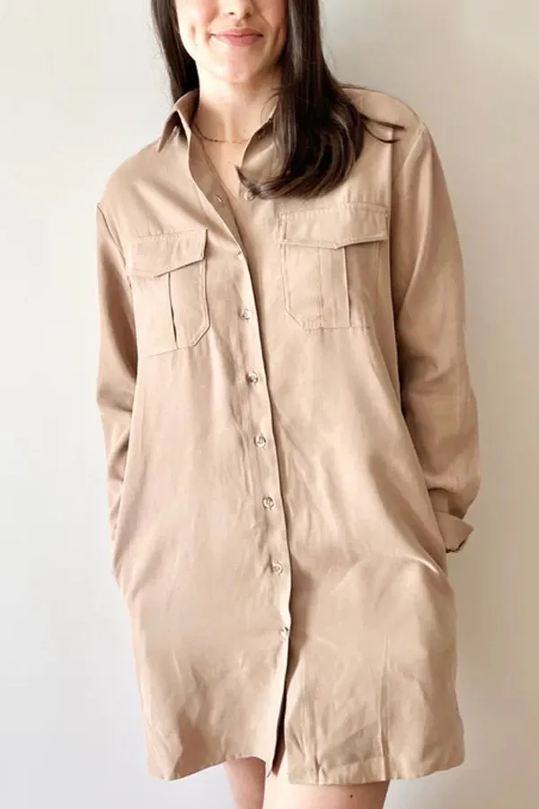 RD Style Penelope Cargo Shirt Dress