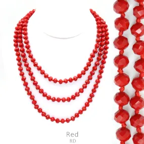 *Red Crystal 60 Layering Necklace*