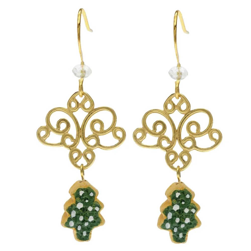 Retired - Filigree Christmas Tree Earrings