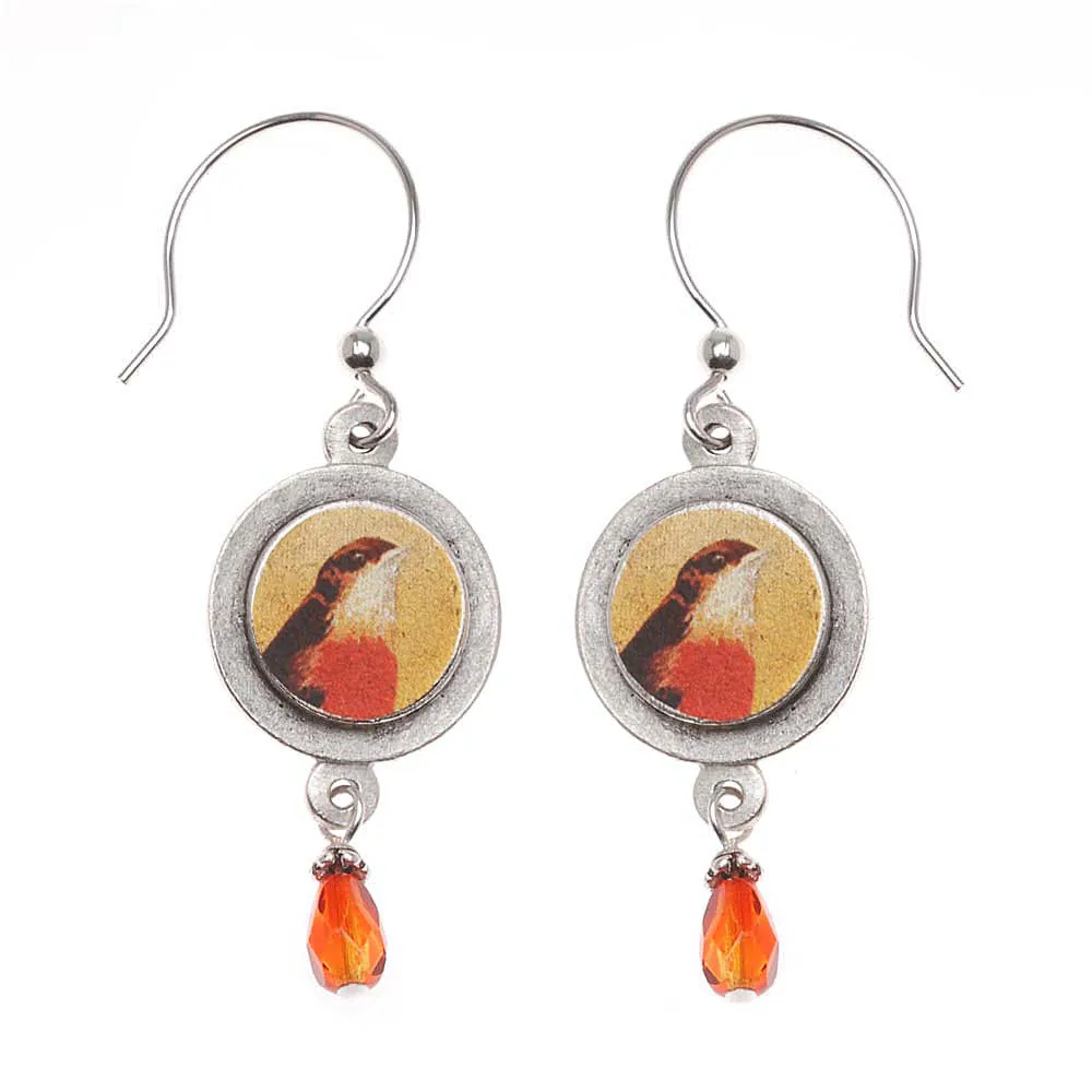 Retired - Robin Red Breast Earrings