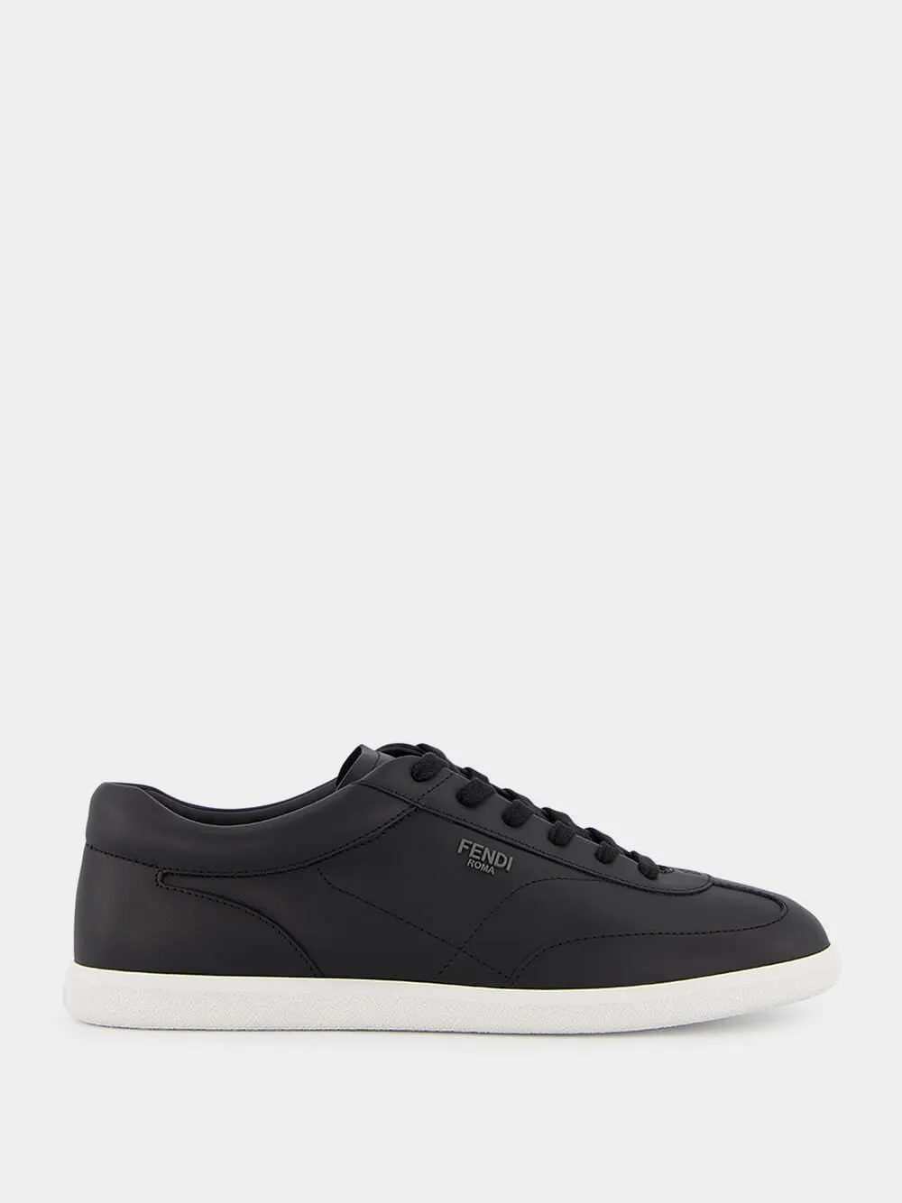 Roma Black Leather Sneakers