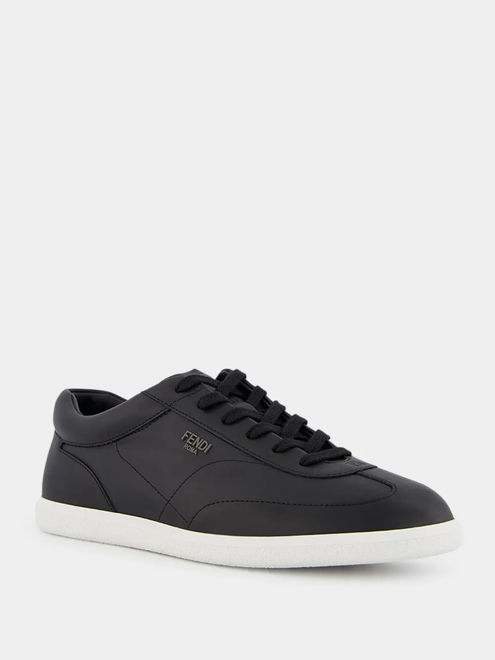 Roma Black Leather Sneakers