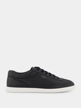 Roma Black Leather Sneakers