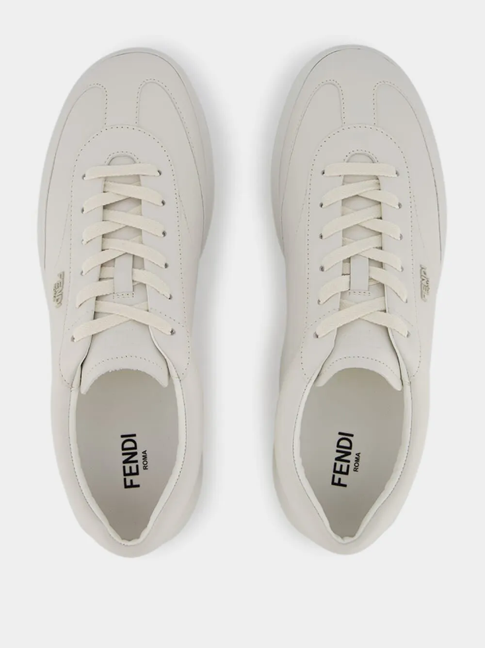 Roma White Leather Sneakers