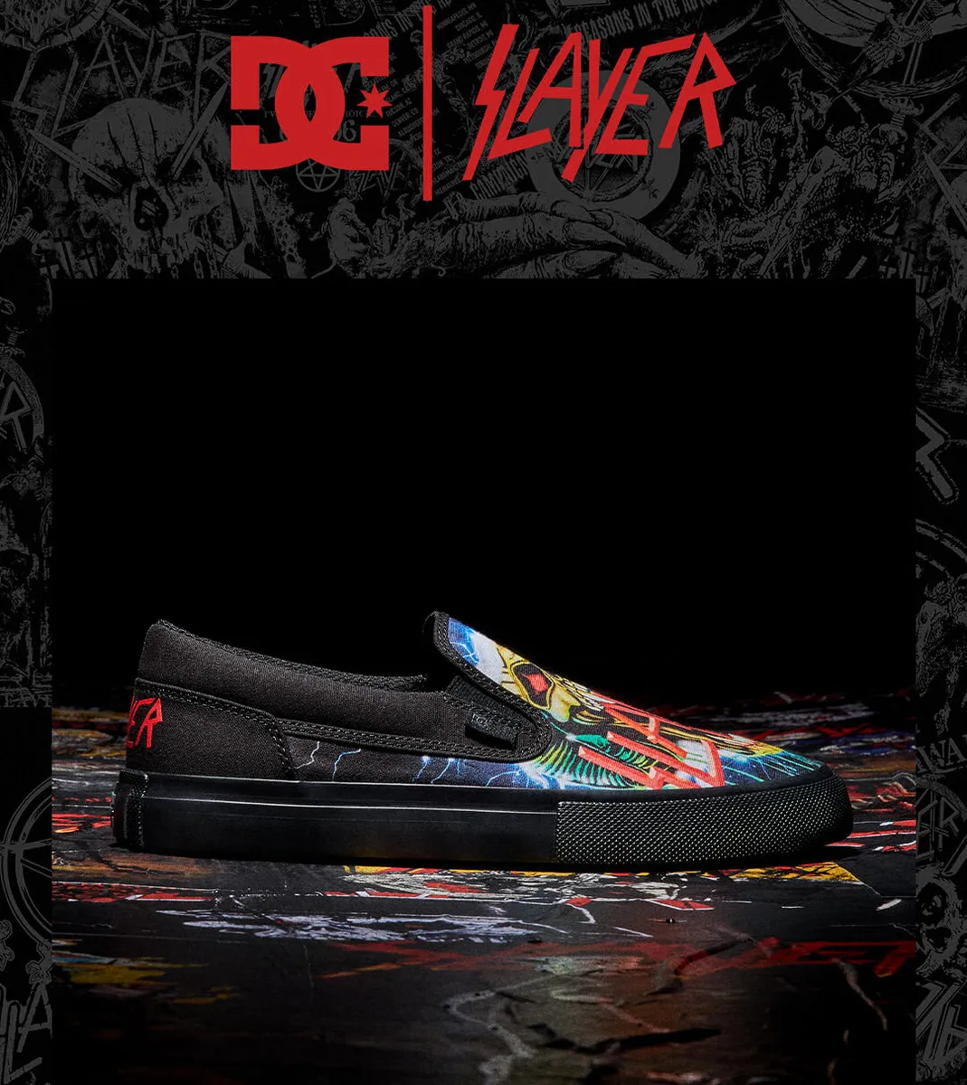 SLAYER shoes SLAYER - MANUAL SLIP - BLACK/BLACK/GREEN - DC - ADYS300785-XKKG  -  Metal-shop