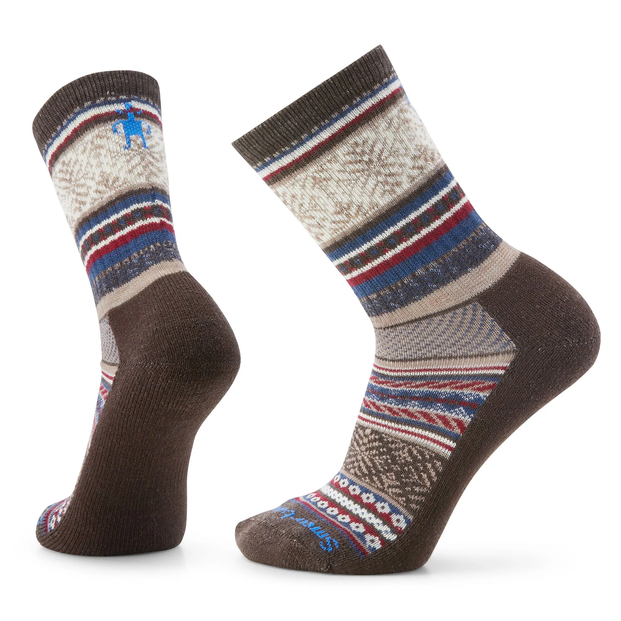 Smartwool Everyday Fair Isle Sweater Crew Socks Chestnut Men's