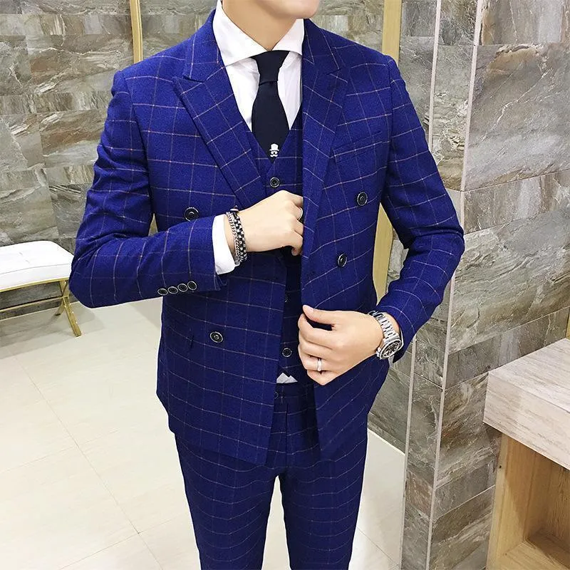 Smith Plaid Double Breasted Suit