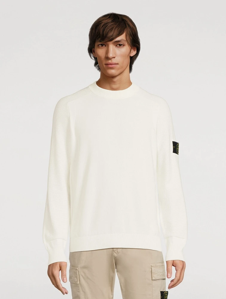 STONE ISLAND Cotton Crewneck Sweater