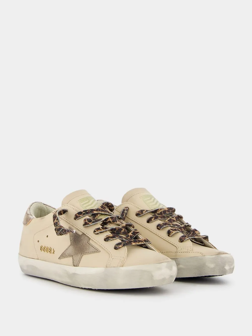 Super-Star Beige Leather Sneakers