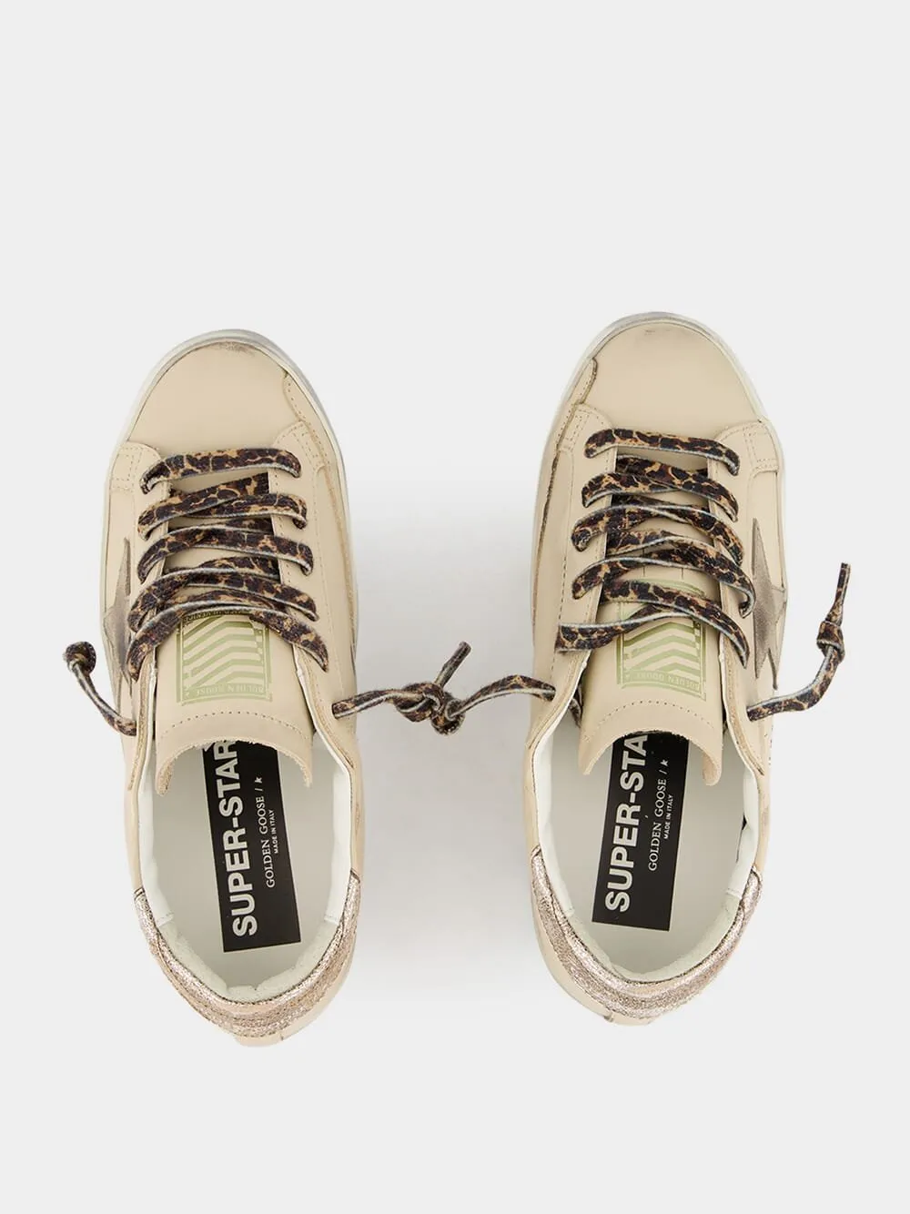 Super-Star Beige Leather Sneakers