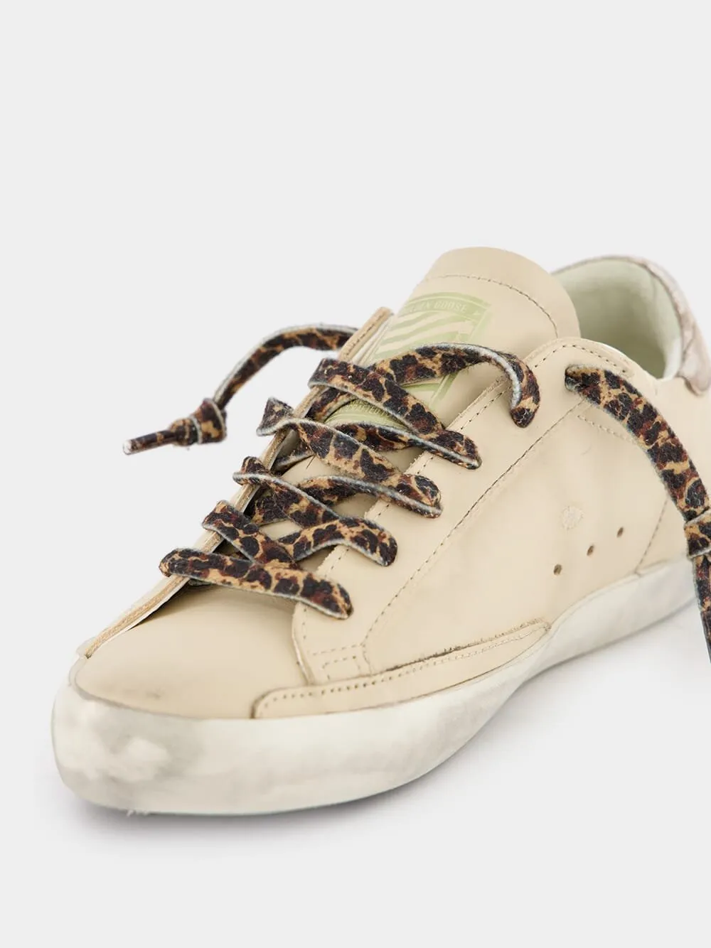 Super-Star Beige Leather Sneakers