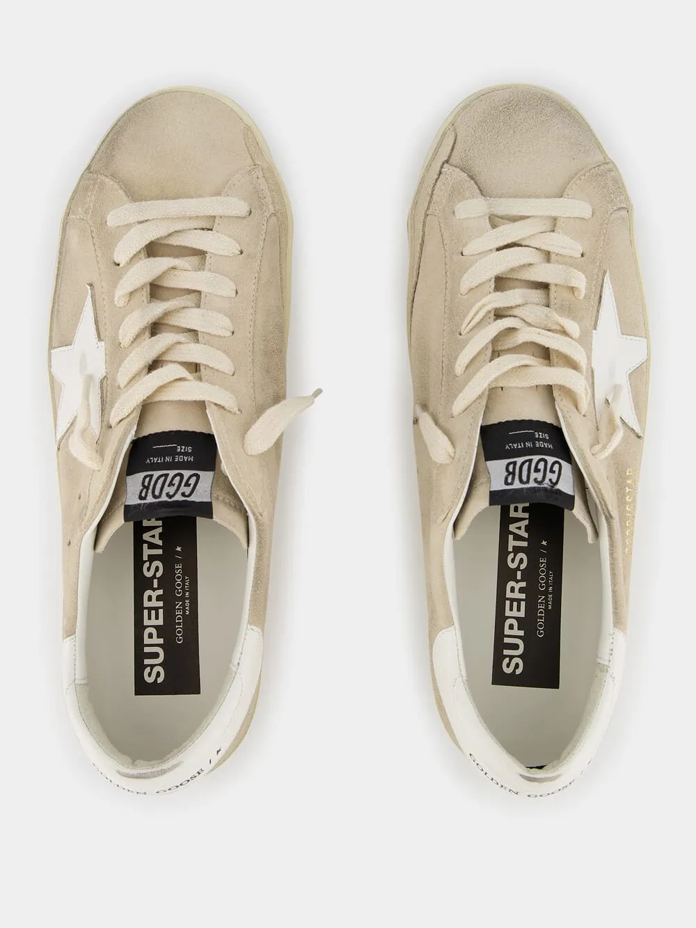 Super-Star Beige Suede Sneakers