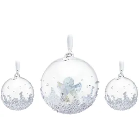 Swarovski Crystal Christmas Ornaments Set of 3 CHRISTMAS BALL 2015 #5136414