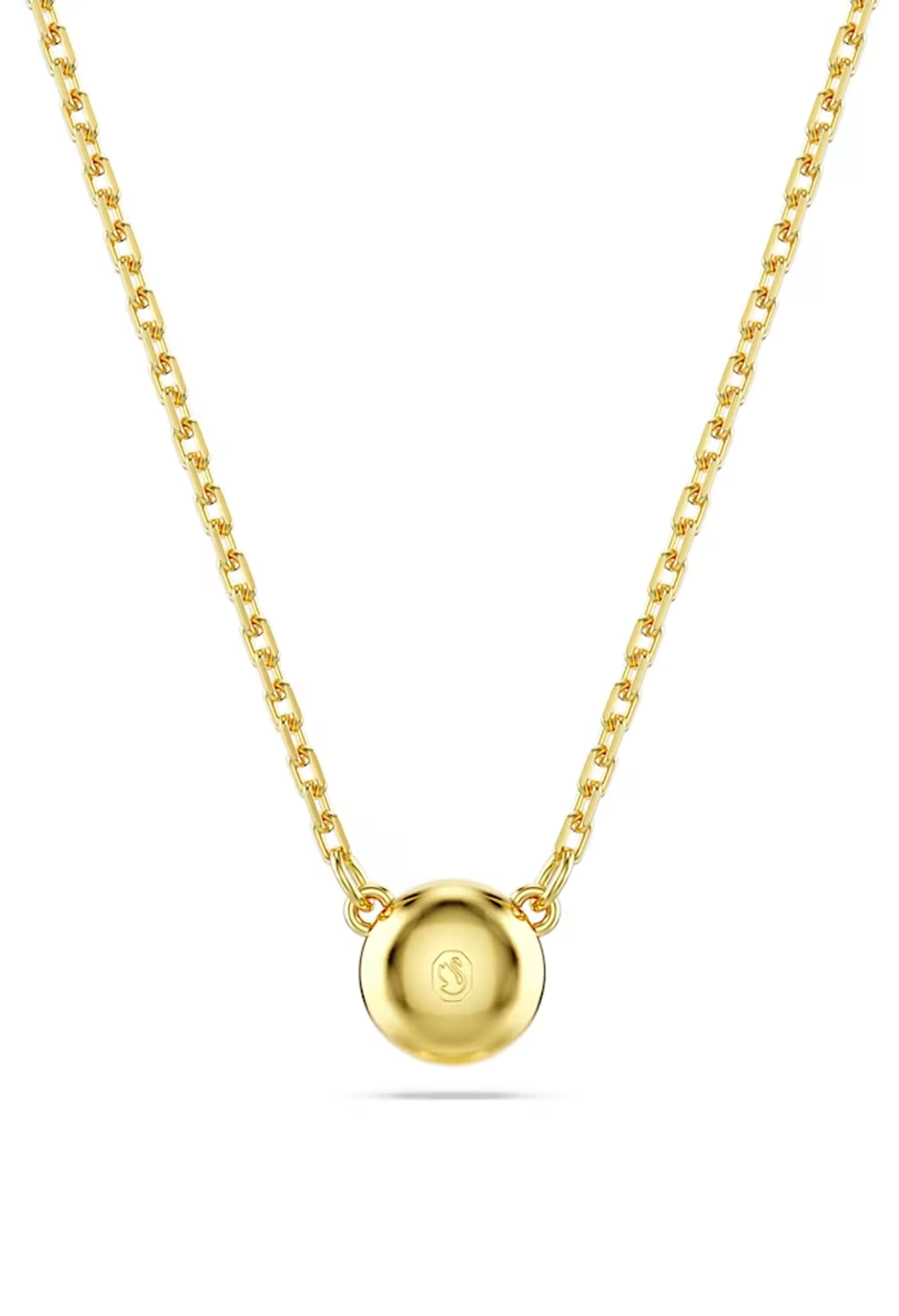 Swarovski Imber Round Cut Bezel Set Pendant Gold Plated