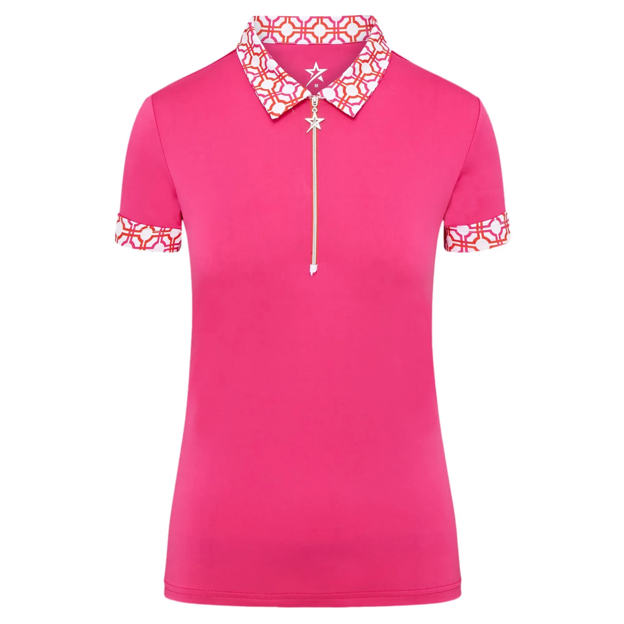 Swing Out Sister Alice Ladies Golf Polo Shirt Lush Pink/Mandarin