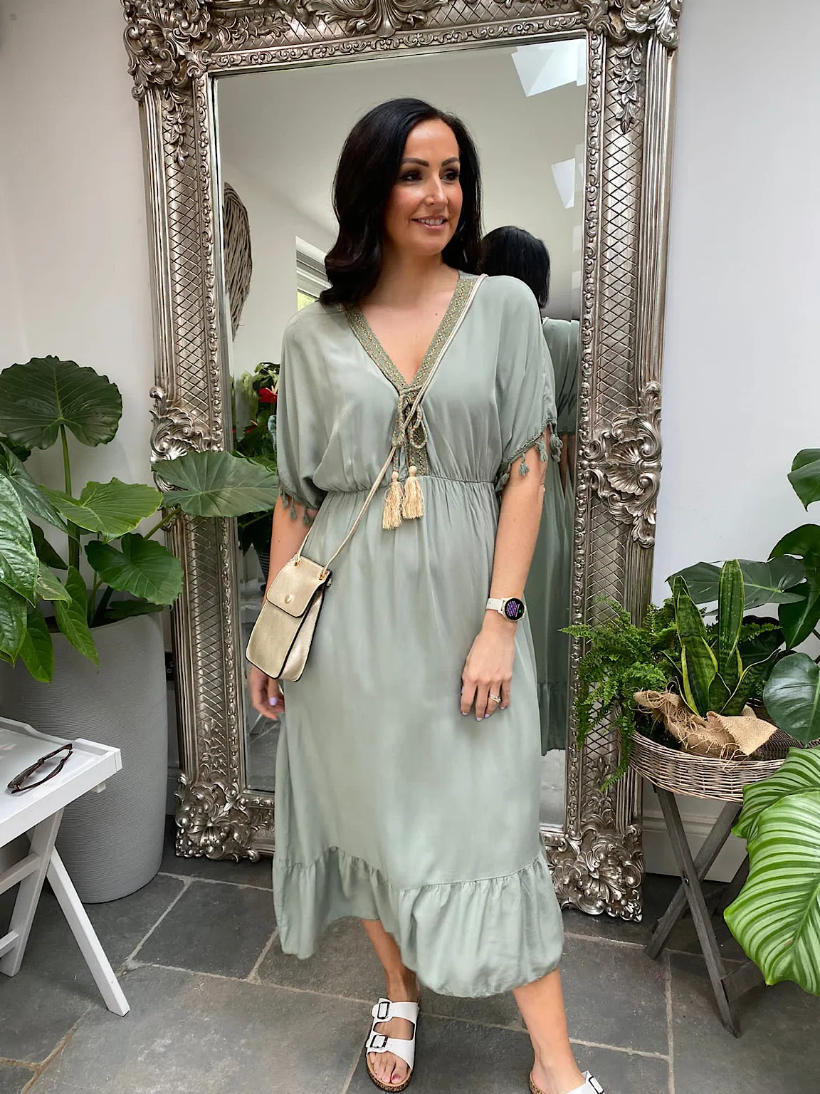 Tassel Sleeve Maxi Dress Carrie