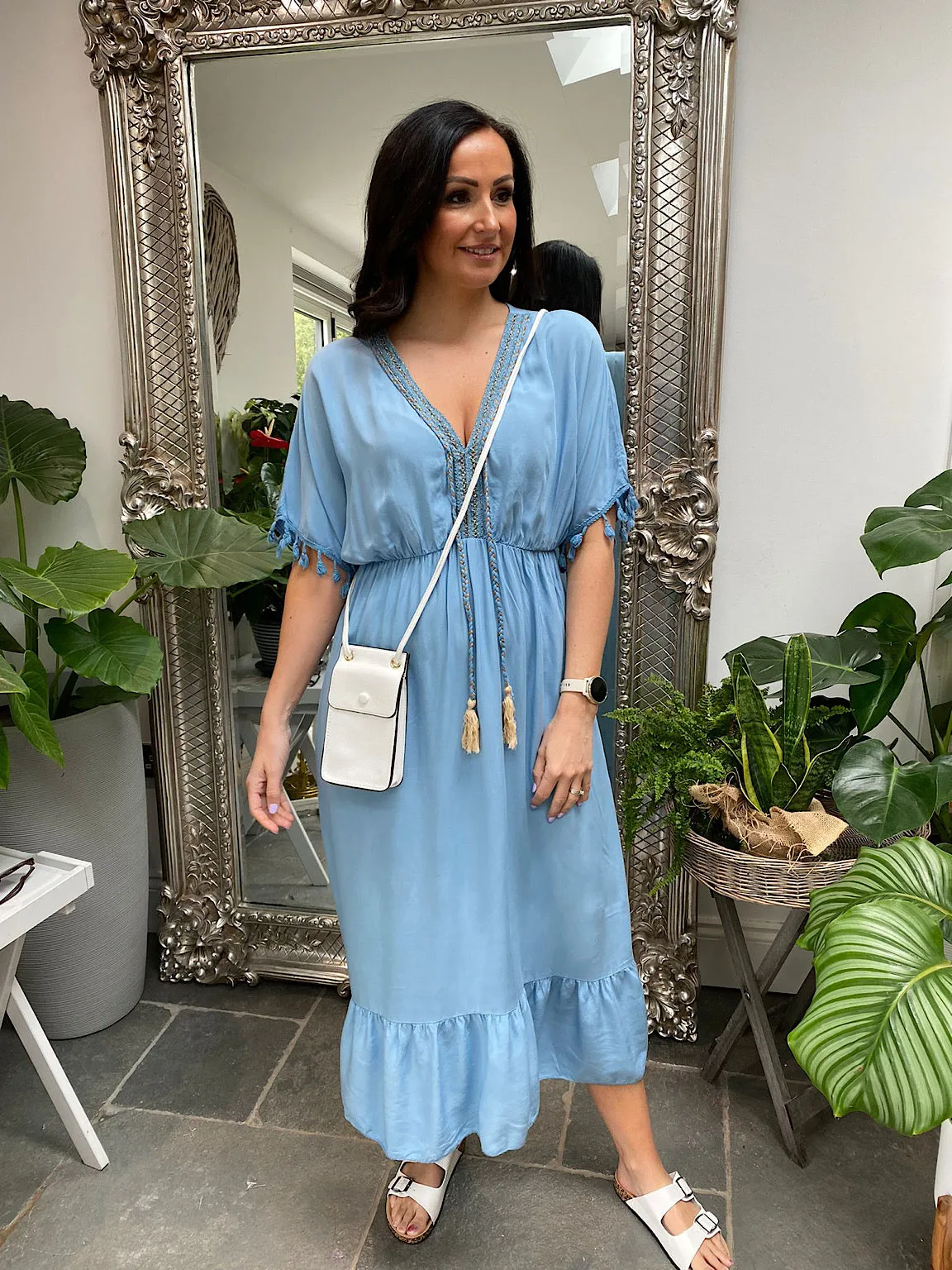 Tassel Sleeve Maxi Dress Carrie