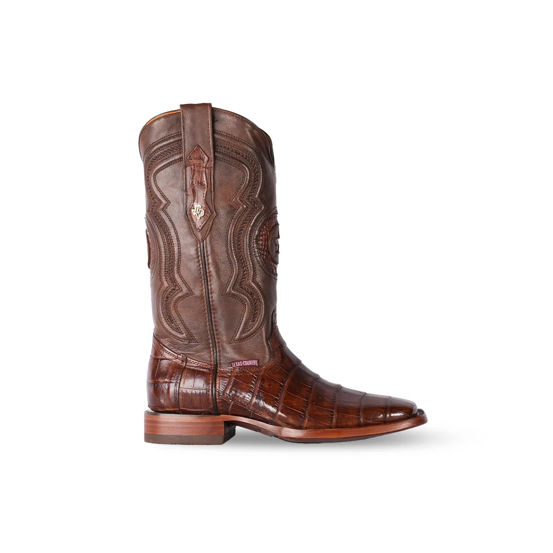 Texas Country Exotic Boot Alligator Belly Tabaco LG10 H-501