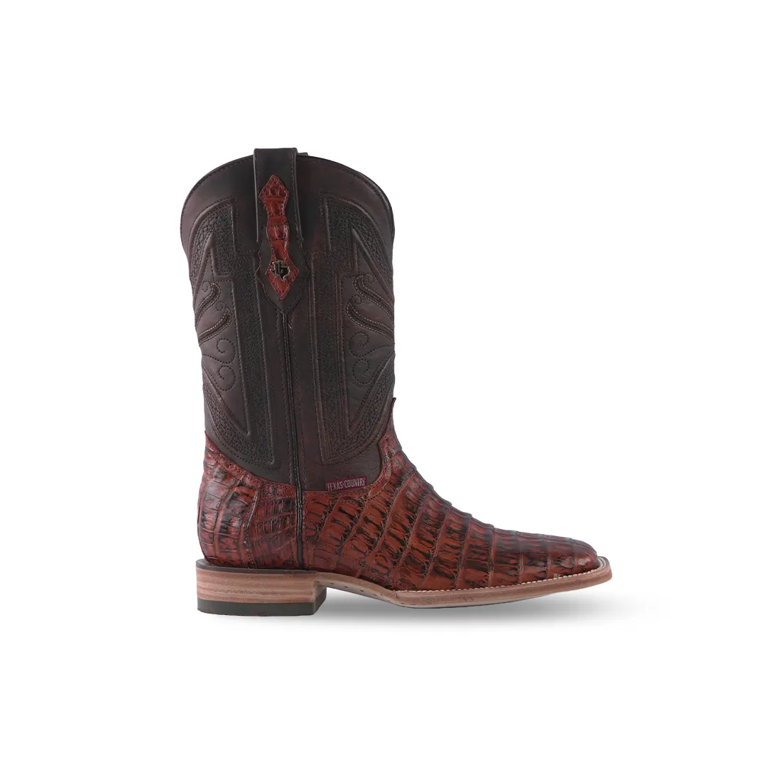 Texas Country Exotic Boot Cola Caiman Belly Brandy Muequeado LM10